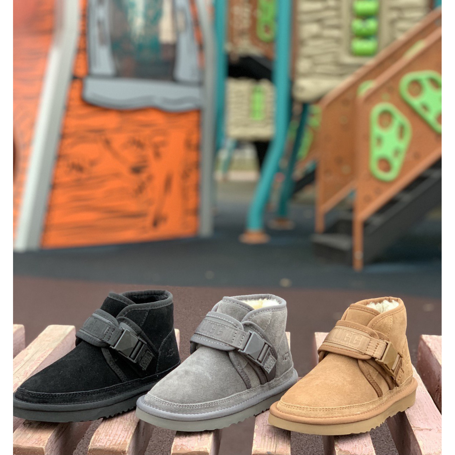 UGG Kids Neumel Snapback Chestnut 