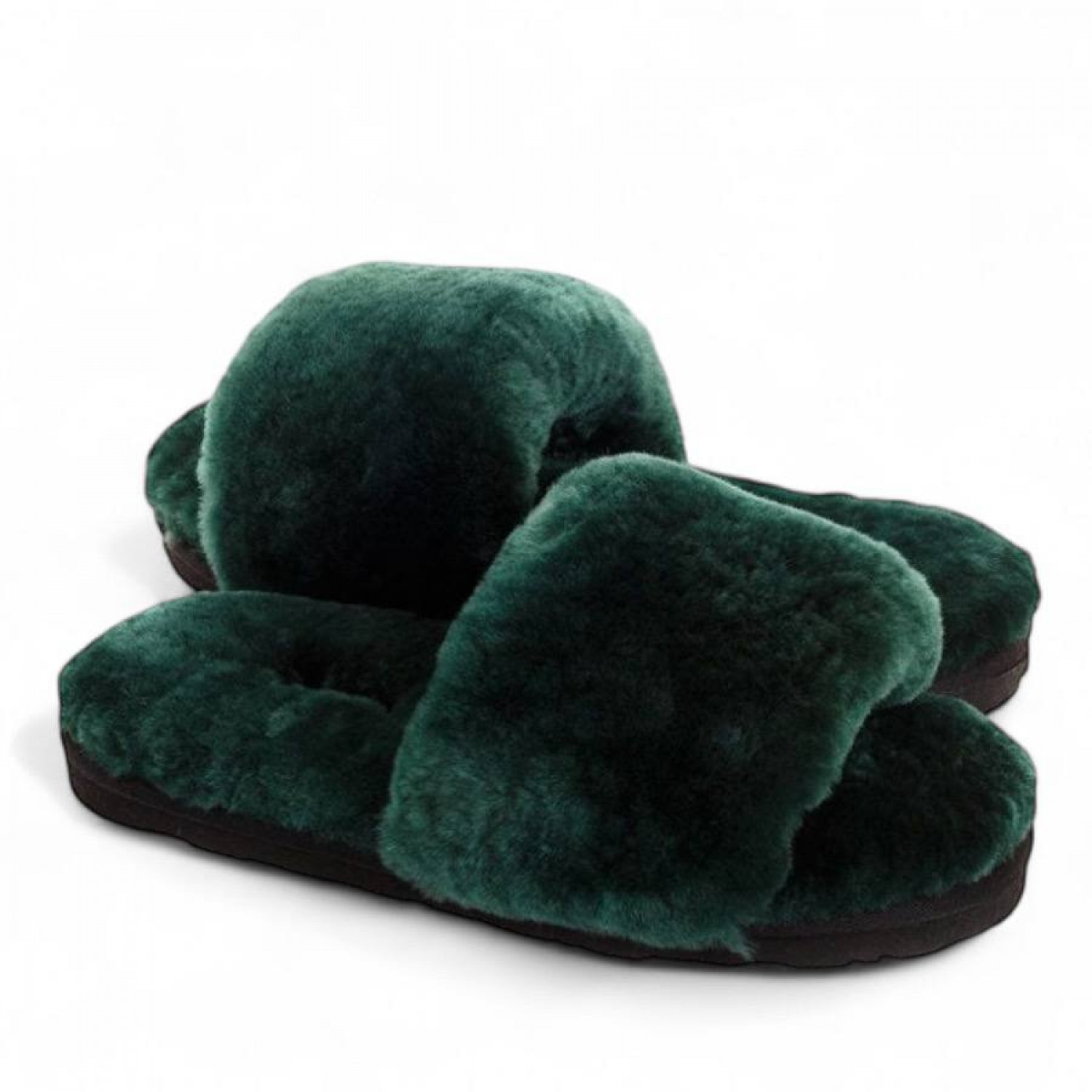 UGG Fluff Slide Slippers Green