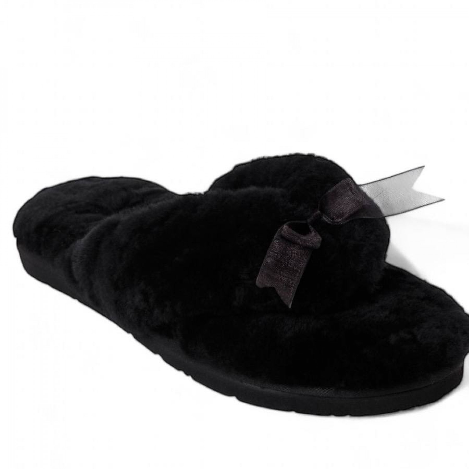 UGG Fluff Flip Flop Black