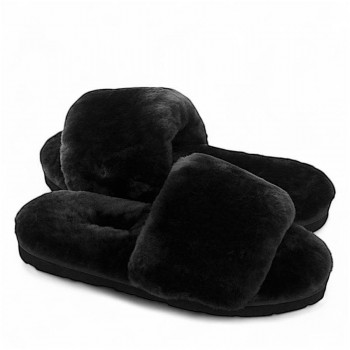 UGG Fluff Slide Slippers Black