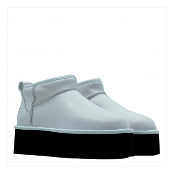 UGG Classic Ultra Mini Platform Leather White